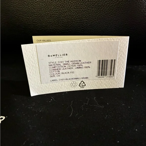 ✨ DeMellier The Hudson Bag Black Small Grain Leather - Picture 10 of 13